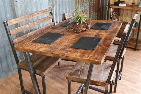 Calia Style Dining Table Industrial Style Dining Table Table And