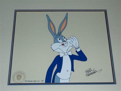 Bugs Bunny Production Cel Signed By Friz Freleng