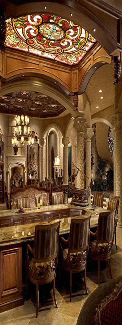 Since 1983 creating quality custom stained glass windows, beveled and leaded art glass. .Tuscan/ Opulent kitchen with stained glass ceiling ...