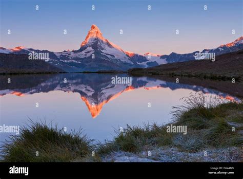 Switzerland Canton Of Valais Zermatt The Matterhorn 4478m From