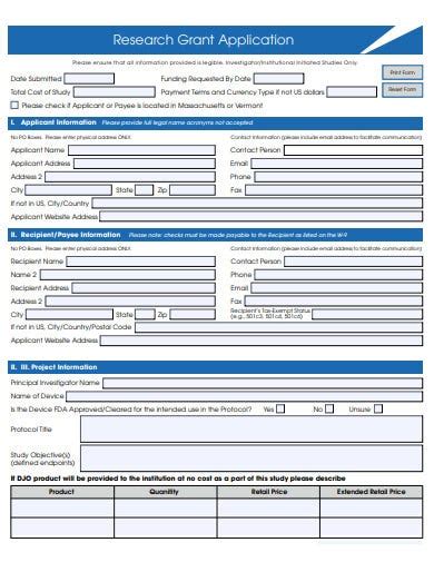 Free 10 Research Grant Application Templates In Pdf Ms Word Free