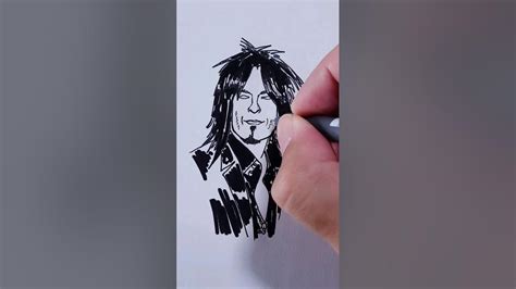 Nikki Sixx Motley Crue Drawing Timelapse Draw Art Youtube