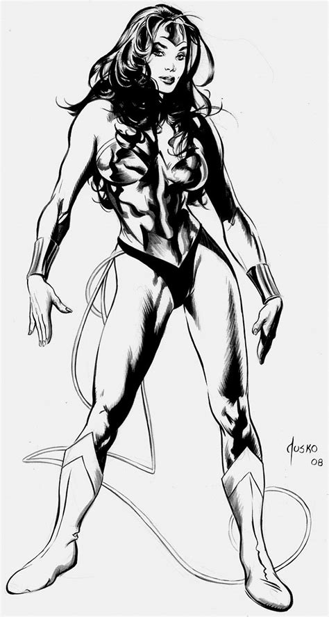 Wonder Woman Large Washtone Pinup 2008 Comic Art For Sale By Artist Joe Jusko At