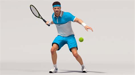 3d Model Male Tennis Player Animated Hq Turbosquid 1782002