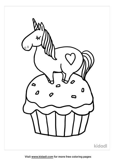 Free Unicorn Cupcake Coloring Page Coloring Page Printables Kidadl