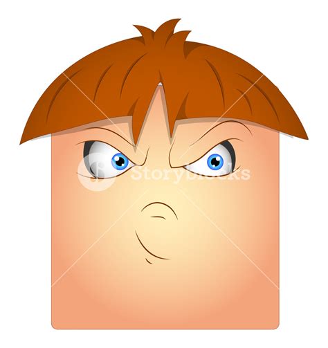 Angry Kid Boy Smiley Face Royalty Free Stock Image Storyblocks