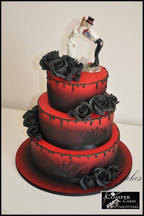 Halloween Wedding Cake Decorated Cake By Comper Cakes Cakesdecor