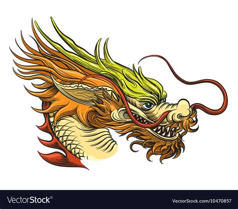 Chinese Dragon Face Cartoon