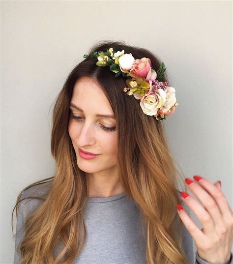 Pin On Flower Crown Hair Wreath Floral Headband