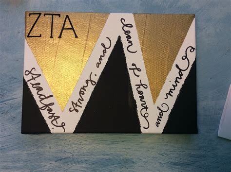 Zeta Tau Alpha Creed Craft Sorority Crafts Zeta Tau Alpha Zta