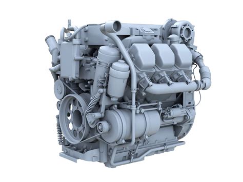 Truck Diesel Engine 3d Model In Parts Of Auto 3dexport