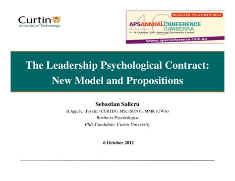 Pdf The Leadership Psychological Contract New Model And Propositions