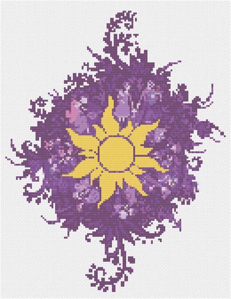 This Listing Is For A Cross Stitch Pattern Featuring Rapunzel S Chalk Mural From Tangled