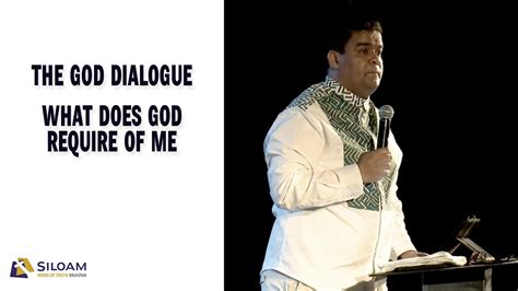 The God Dialogue What Does God Require Of Me Pastor Adrian Jacobs