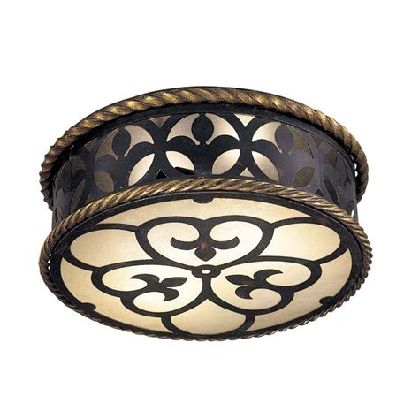 Shop vintage, contemporary and antique ceiling lights from pamono online. Wrought Iron Ceiling Flushmount Light with French Scavo ...
