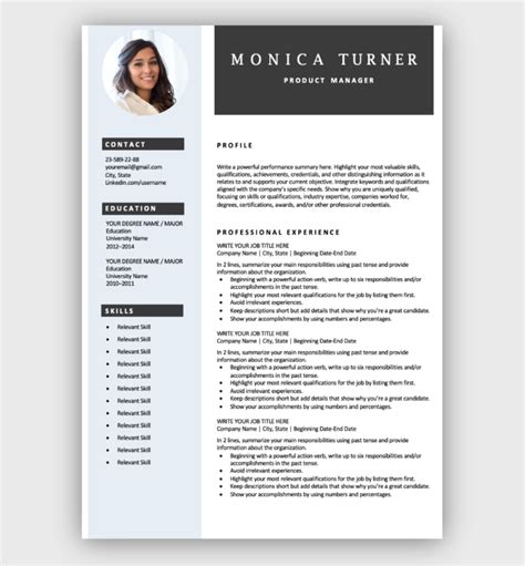 Modern Resume Template Download For Free Modelos De Curr Culo Curr Culo