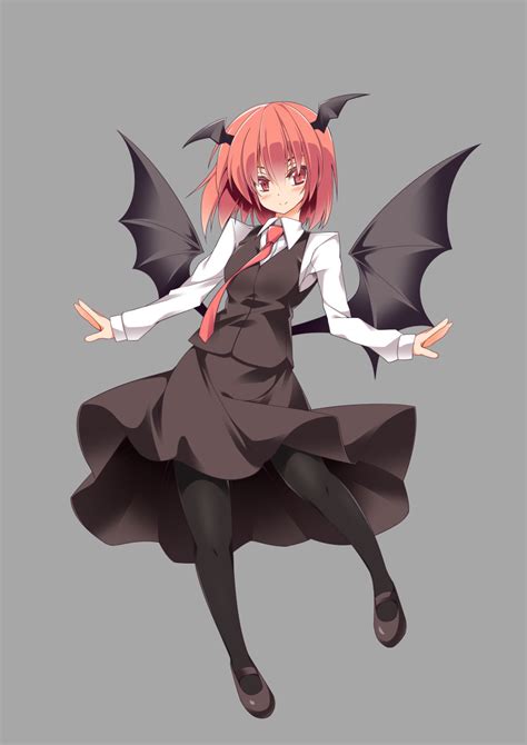 Safebooru 1girl Absurdres Black Legwear Blush Demon Wings Dress Shirt