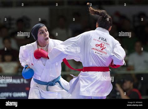 Tokyo Japan 8th Sep 2019 Giana Lotfy Of Egypt Blue Fights Against Leila Heurtault Of