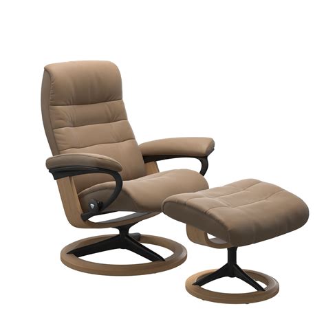 Stressless Opal M Signature Base Recliner With Ottoman Recliners