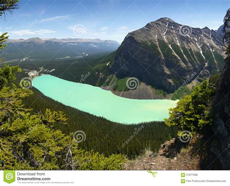 Lake Louise Reflection Alberta Stock Photo Image Of Landscape