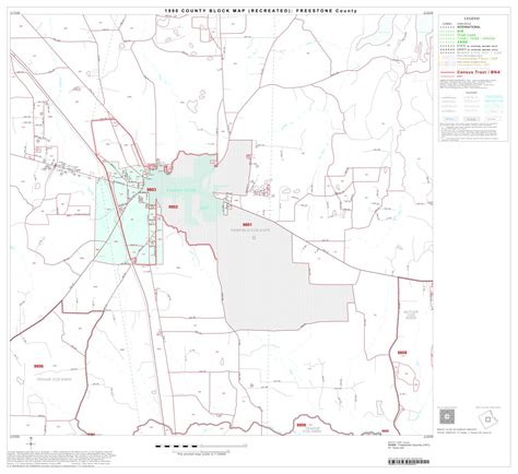 1990 Census County Block Map Recreated Freestone County Block 10