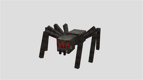 Minecraft Long Legged Spider With 3d Fangs Download Free 3d Model By