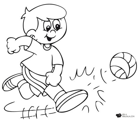 Imagenes de niños jugando fútbol para colorear - Imagui