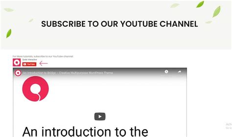 How To Add A Youtube Subscribe Button To Wordpress Qode Interactive