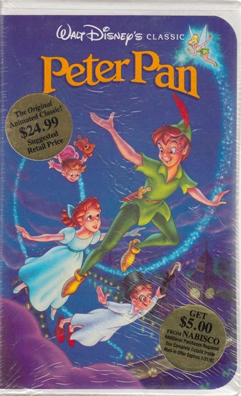 Walt Disneys Classic Peter Pan Vhs Peter Pan Vhs Walt Disney Disney