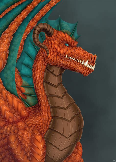 Artstation Orange Dragon