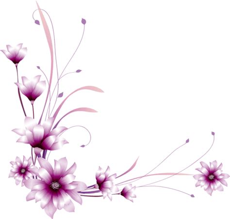 Bunga Sudut Bingkai Undangan Bingkai Bunga Gambar Hiasan Sudut Kertas