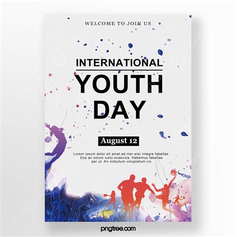 Watercolor Sports Youth Festival Poster Youth Day Template Download On