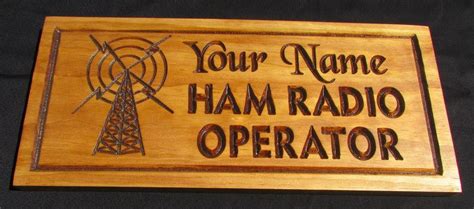 Ham Radio Operatoramateur Radiocall Sign Plaque Etsy