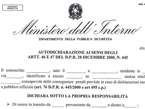 Autocertificazione Zona Rossa Il Modulo Per Spostarsi E Lavorare