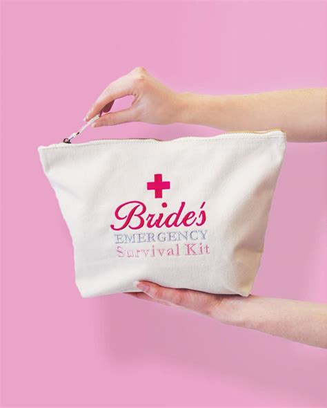 Brides Emergency Survival Kit Bag Ready To Be Filled With Wedding Day Essentials Bridal T