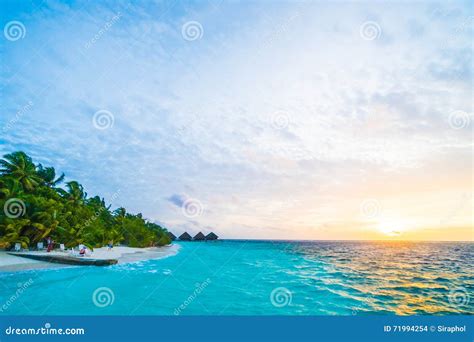 Sunset At Maldives Island Stock Photo Image Of Sunrise 71994254