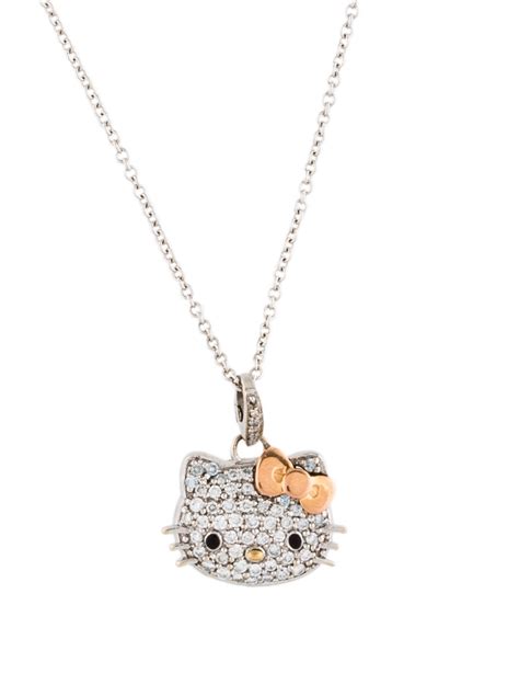 Necklace Kimora Lee Simmons Diamond Hello Kitty Pendant Necklace 18k