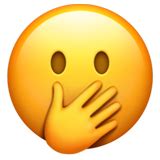 Smiling face with open mouth. 🤭 Face with Hand Over Mouth Emoji on Apple iOS 11.1