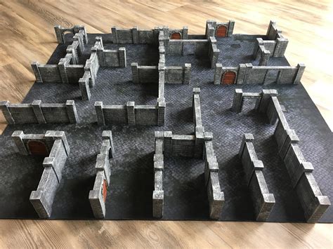 Dungeon Walls Pre Painted Modular Terrain Set Bols Gamewire