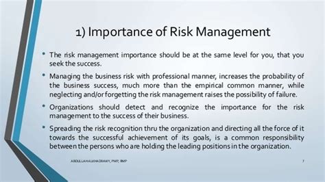 Importance Of Risk Management