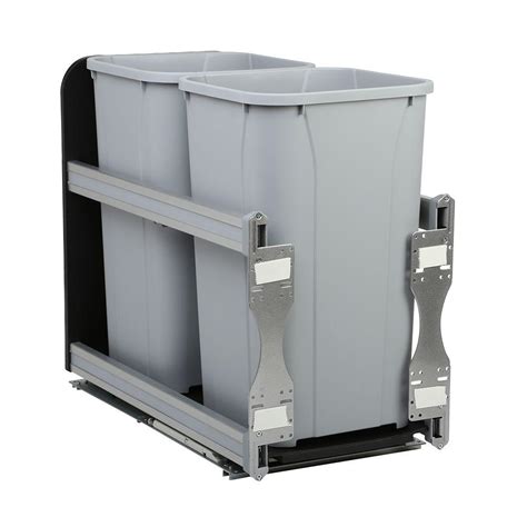 Whether you want to place your trash can under the sink or in a cabinet, you'll create a cleaner look that will make you feel more organized. Knape & Vogt 14.375 in. x 22 in. x 17.313 in. 20 Qt. In ...