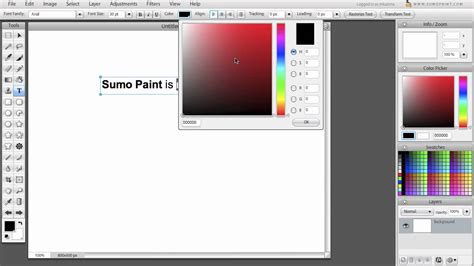 Text Tool In Sumo Paint Youtube