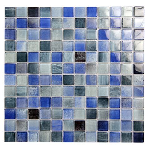Extant Blue Mix 1x1 Pool Mosaic Glass Tile