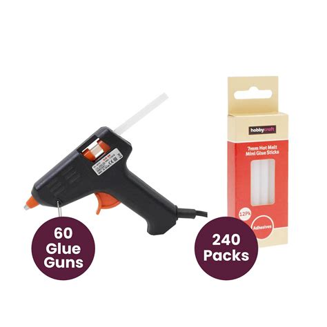 Glue Gun And Glue Sticks 60 Pack Bundle Hobbycraft