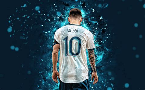 Download Wallpapers Lionel Messi Back View Argentina National
