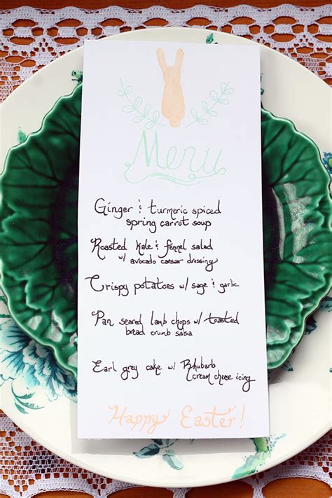 Free Easter Menu Template For Word