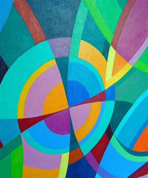 A Geometric Flower Painting In 2020 With Images Geometric Painting