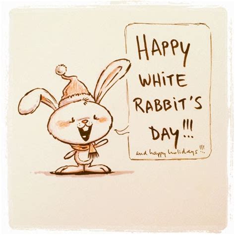 Random Tracks Of Mindness Happy White Rabbits Day