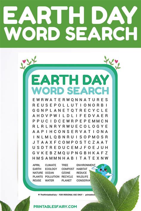 Earth Day Word Search Free Printable The Printables Fairy
