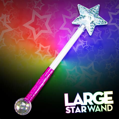 Large 53cm Flashing Star Wand